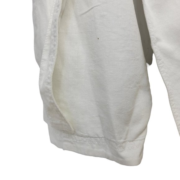 M | Wh | Linen X | Vest Top | Tie Waist | WHITE HOUSE BLACK MARKET - Picture 3 of 7